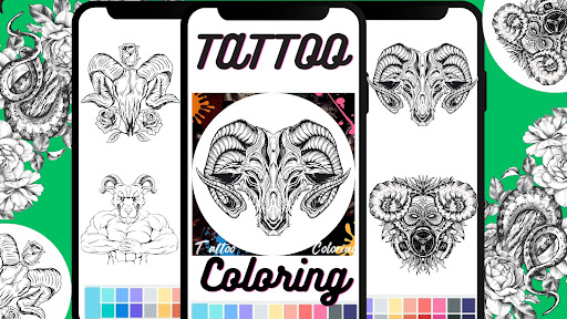 Tattoo Goat Beast Coloring