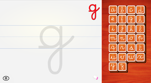 Android application Cursive Writing Practice screenshort