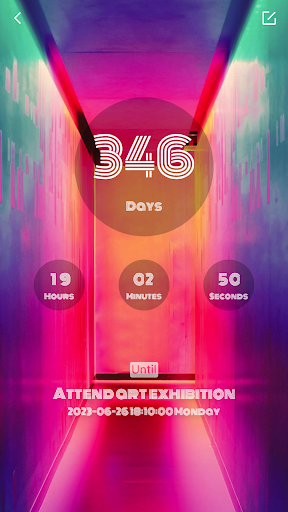 Color Countdown-Tasks Reminder Screen 3