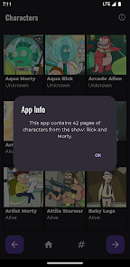Captura de Pantalla 4 Rick and Morty Characters App android
