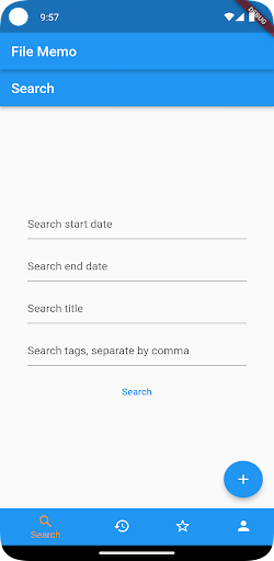 Android application File Memo screenshort
