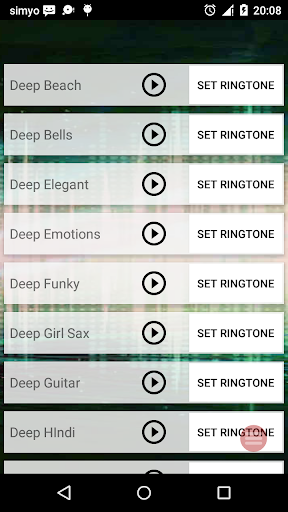 Android application Ringtones: Deep House tunes screenshort