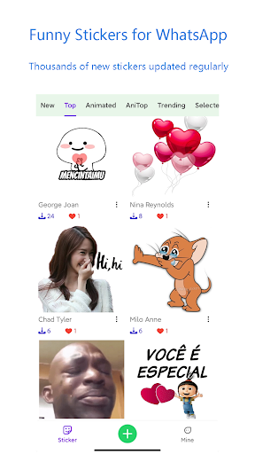 Android application Animated Sticker for WhatsApp screenshort