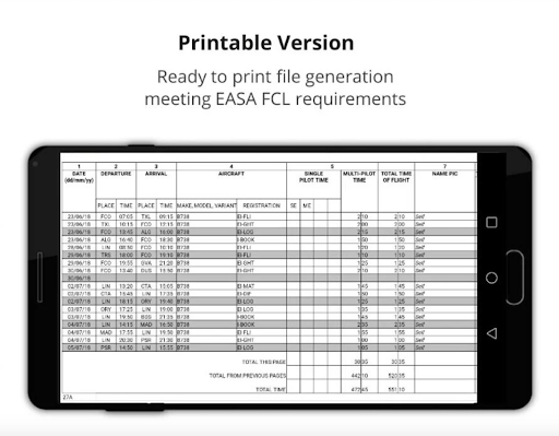 Screenshot of Flight Logbook Lite