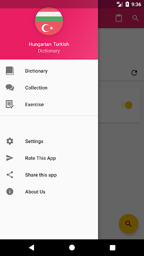 Android application Hungarian Turkish Dictionary screenshort