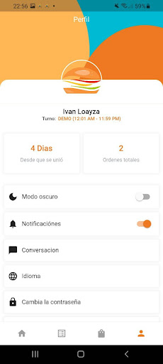 Android application Delivery APP - Pide nomas! screenshort