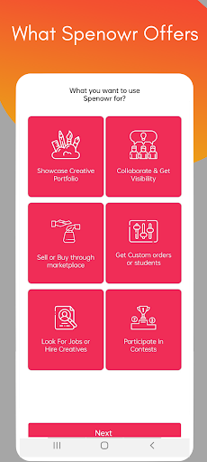 Spenowr: Artist Network & Shop Screen 2