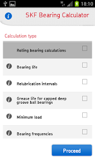 SKF Bearing Calculator Screenshot
