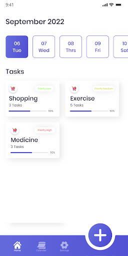 My Tasks App: To Do List Screen 3