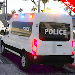 Cover Image of डाउनलोड पुलिस वैन क्राइम चेज़ - पुलिस बस गेम्स 2021  APK