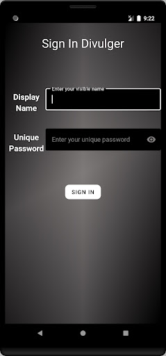 Android application Divulge screenshort