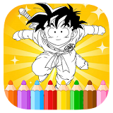 coloring pages for DBZ saiyann fans icon