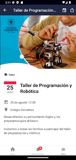 Colegio Cervantes Screen 2