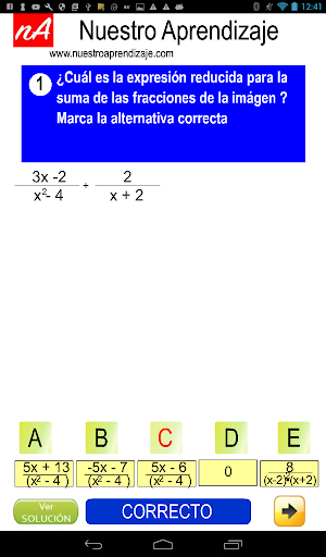 Sumar expresión fraccionaria d Screen 3