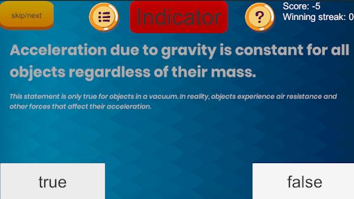 PhysiQuiz Screen 3