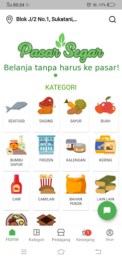 Android application Pasar Segar screenshort
