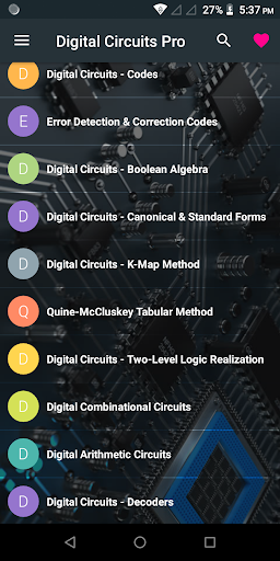 Android application Digital Circuits Pro screenshort