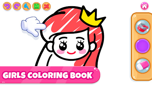 Girls Coloring Games for Kids androidhappy screenshots 1