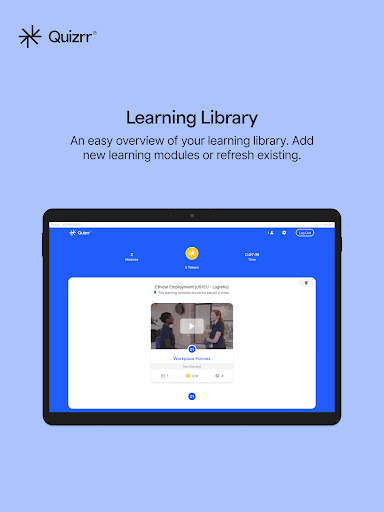 Quizrr Tablet Training