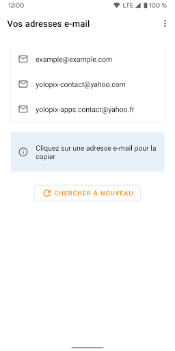 Aperçu de l'application