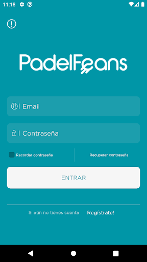 Android application Padel Feans screenshort
