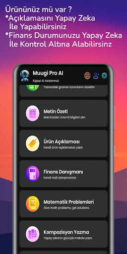 Muugi AI Yapay Zeka Asistanı Screen 3