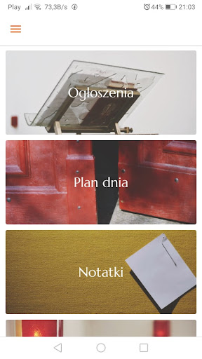 Android application Aplikacja mobilna Maciejówki screenshort
