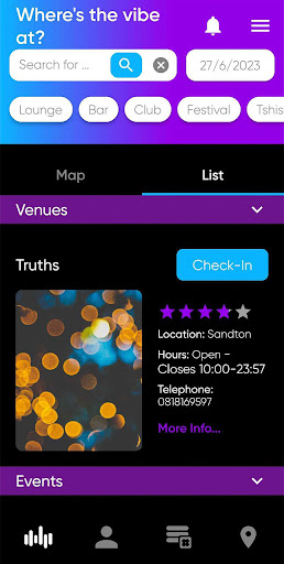Android application Vibe Africa screenshort