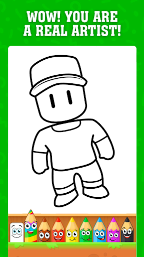 Android application Stumble Guys Coloring Game screenshort