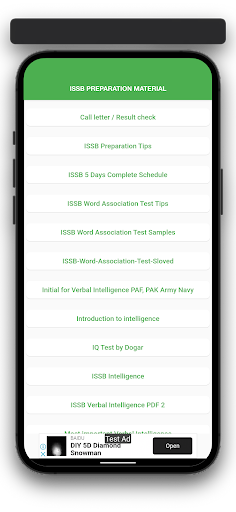Android application ISSB Preparation Materials screenshort