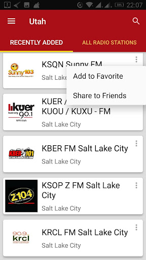 Android application Utah Radio Stations - USA screenshort