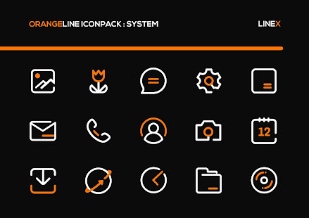 OrangeLine IconPack LineX v3.1 APK Patched