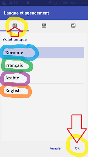 Koromfé NT avec fran Engl Arab Screen 3