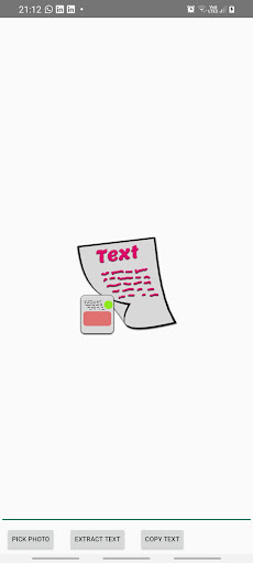 Android application Text Image Reader screenshort