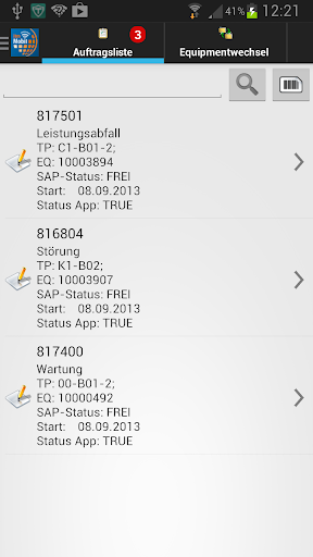 Android application itmMobil@EAM screenshort