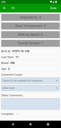 HFNZ Farmer Trait App Screen 2