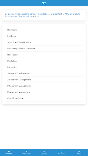 Android application HDP Resource for Midwives screenshort