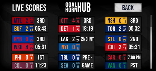 Goal Horn Hub Screen 2