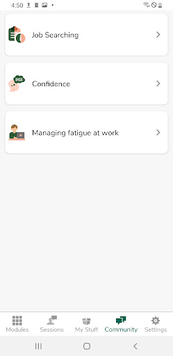NeuroFit to Work Screen 2