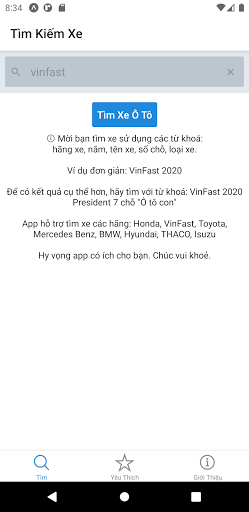 Android application Xe Ô Tô screenshort