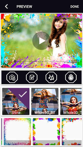 Holi Video Maker with Song Screen 2