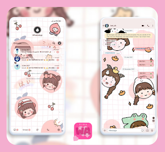 Tema Chat Wallpaper Pink