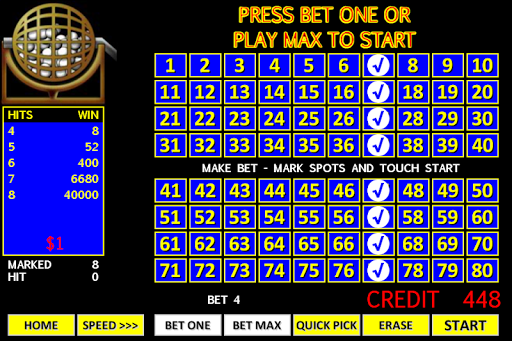 Keno Classic Screen 2
