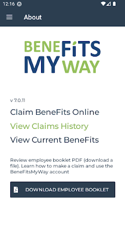 Android application Make A Claim - BeneFitsMyWay screenshort