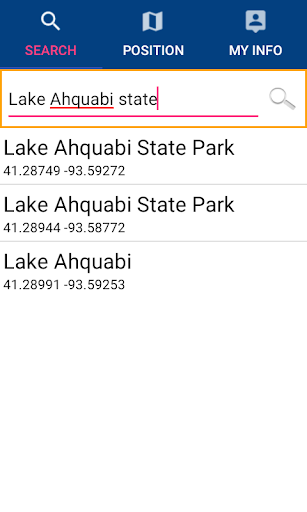 Lake Ahquabi - IOWA GPS Map Screen 2