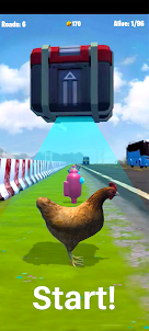 Chicken Match: crossing road!