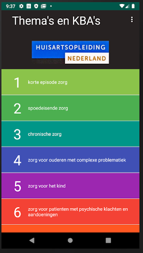 Android application Huisartsopleiding Nederland - screenshort