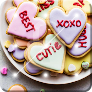 Romantic Sweet Cookies Hearts Screen Lock