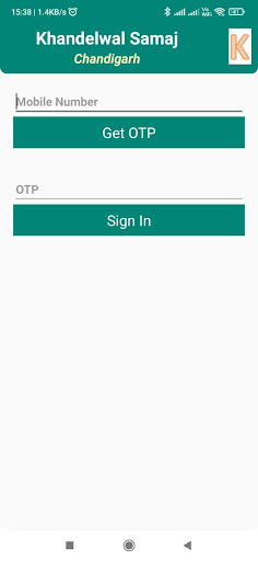 Android application Khandelwal Samaj Chandigarh screenshort