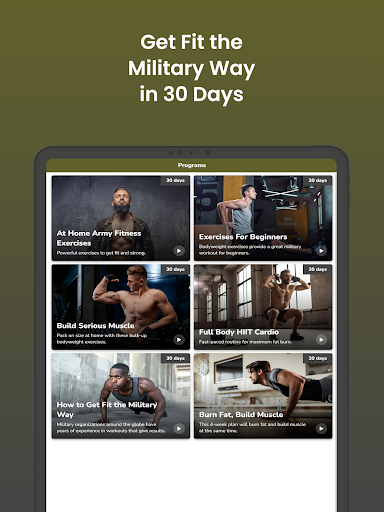 Screenshot of Military Style Fitness Workout